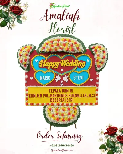 Karangan Papan Bunga Pernikahan di Cimaung